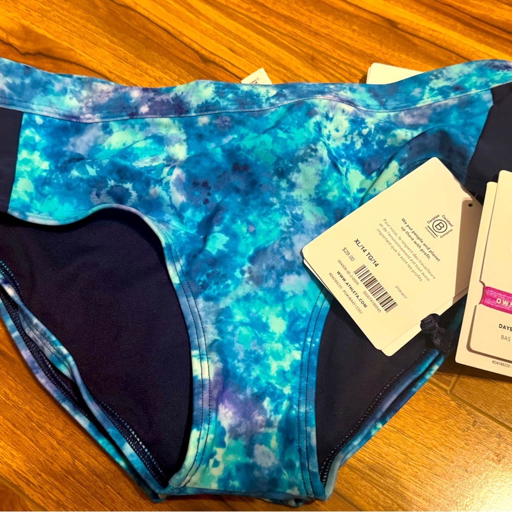 Athleta Blue and Purple Bikini Swimwear